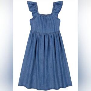 New Roxy Youth Dress Blue 100% Cotton Dress Ribbed Knit Size S SMALL 7/8 NWT Nib